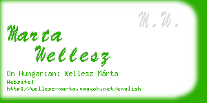 marta wellesz business card