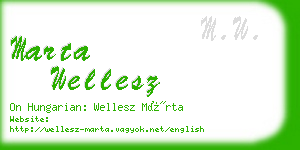 marta wellesz business card